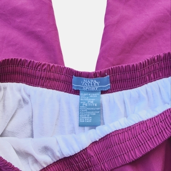 Vintage Napa Valley 2pc Windbreaker jogger set Jacket Pants Magenta pink purple - Picture 12 of 12